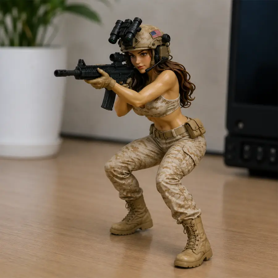 Tactical Beauty Desktop Collectible Figure Elite Military Setup Decor